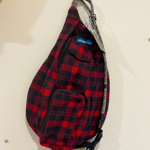 Kavu shoulder Fanny pack bag, buffalo plaid